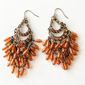 Amber Chandelier Earrings
